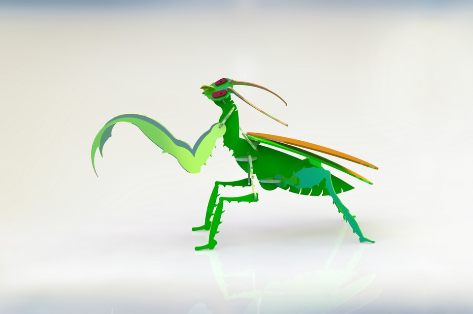 imagem do arquivo vetor para download Louva Deus 3D