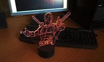 imagem do arquivo vetor para download Luminária Deadpool com LED