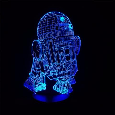 imagem do arquivo vetor para download Luminária Noturna de Ilusão 3D com LED