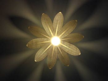 imagem do arquivo vetor para download Luminária de Flor para Corte a Laser em CNC