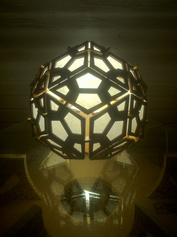 imagem do arquivo vetor para download Luminária de Rhombic Triacontahedron 