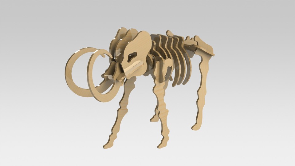 imagem do arquivo vetor para download Mamute 3D