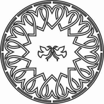 imagem do arquivo vetor para download Mandala Aliança de Corações