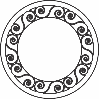 imagem do arquivo vetor para download Mandala Aro de Ondas