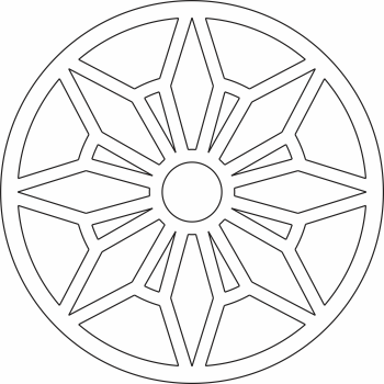 imagem do arquivo vetor para download Mandala Bússola Solar