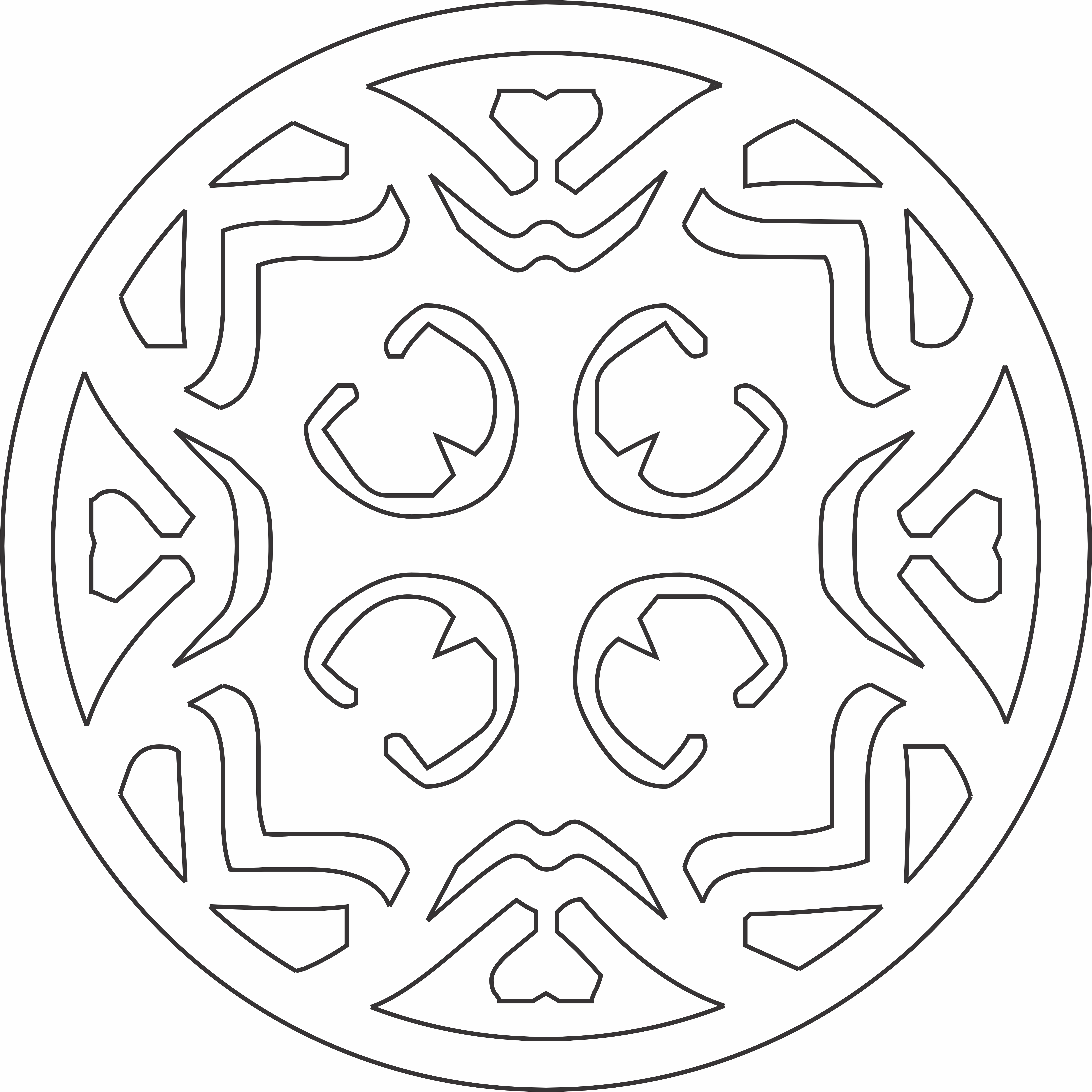 imagem do arquivo vetor para download Mandala Celta Abstrata