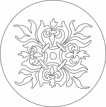 imagem do arquivo vetor para download Mandala de Folhagens Barrocas