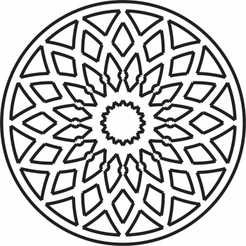 imagem do arquivo vetor para download Mandala Colmeia Radial