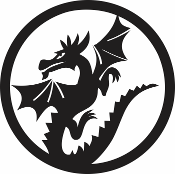 imagem do arquivo vetor para download Mandala Dragão Místico