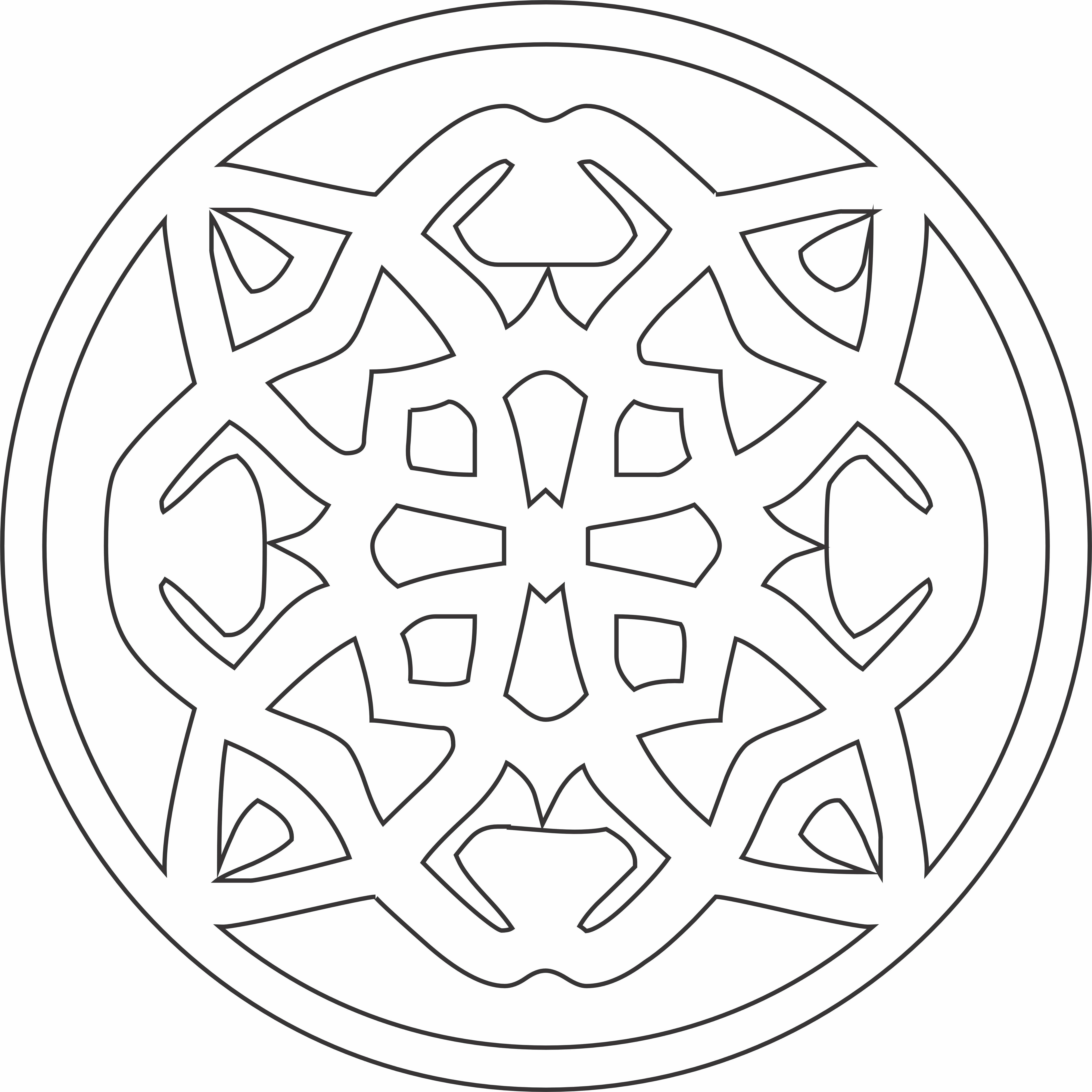 imagem do arquivo vetor para download Mandala Estrela de Diamante