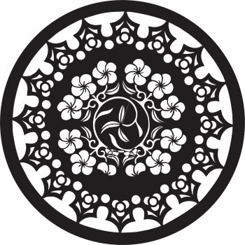 imagem do arquivo vetor para download Mandala Floral