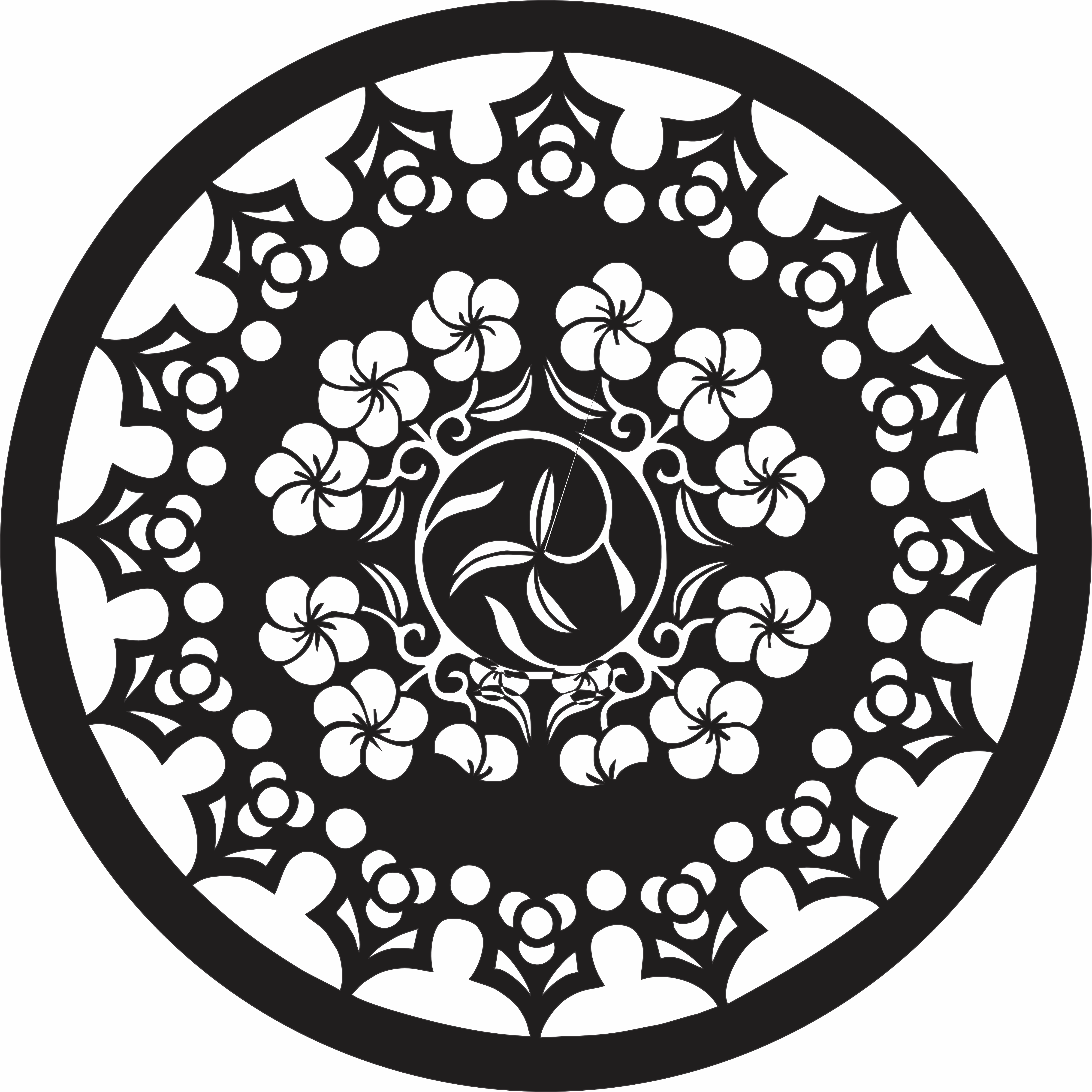 imagem do arquivo vetor para download Mandala Floral