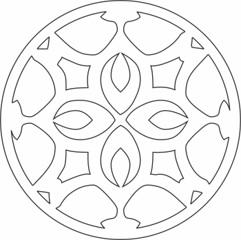 imagem do arquivo vetor para download Mandala Floral Geométrica