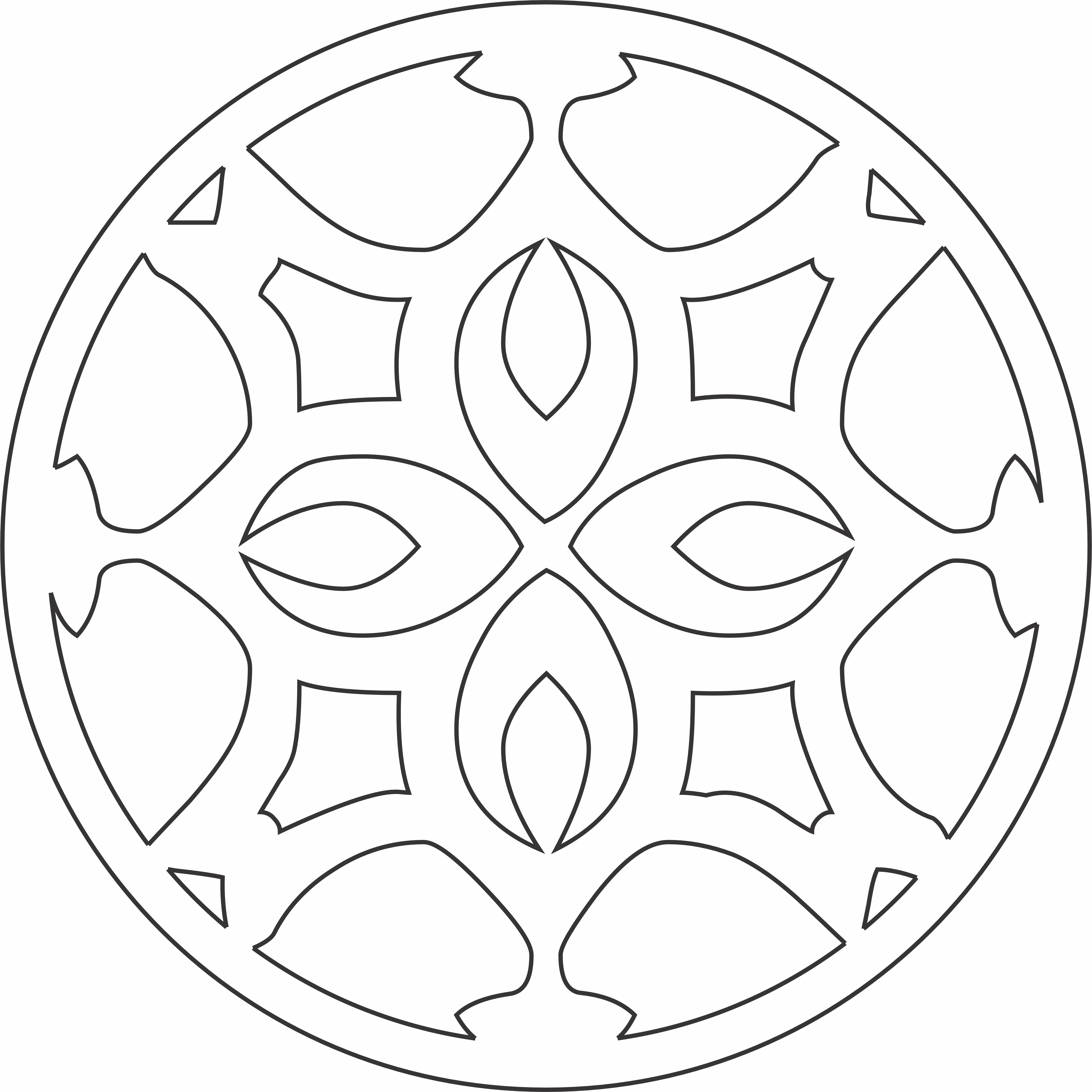 imagem do arquivo vetor para download Mandala Floral Geométrica