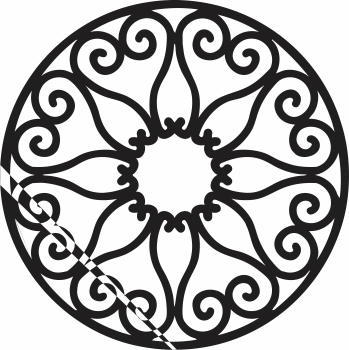 imagem do arquivo vetor para download Mandala Girassol Ornamental