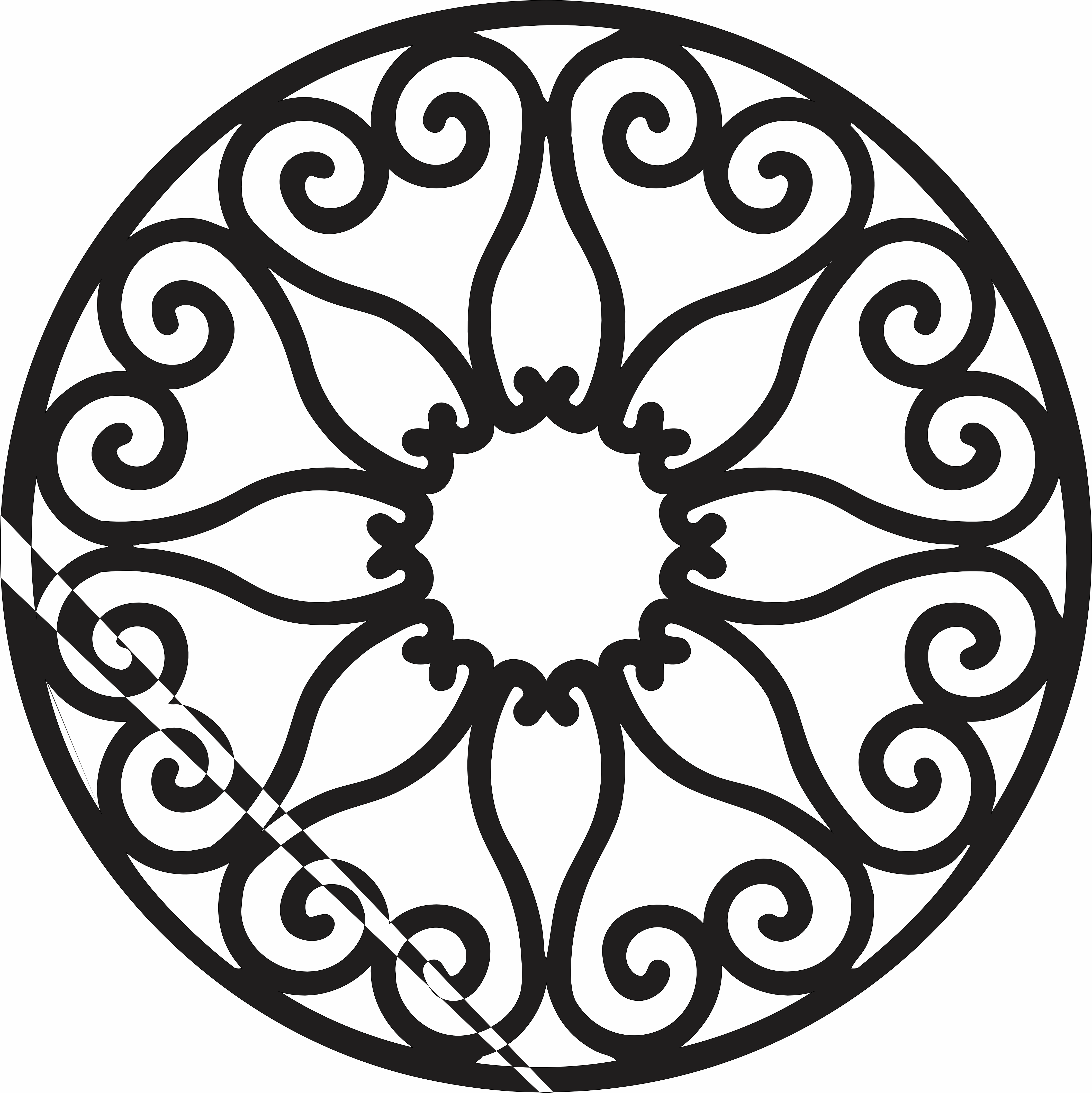 imagem do arquivo vetor para download Mandala Girassol Ornamental