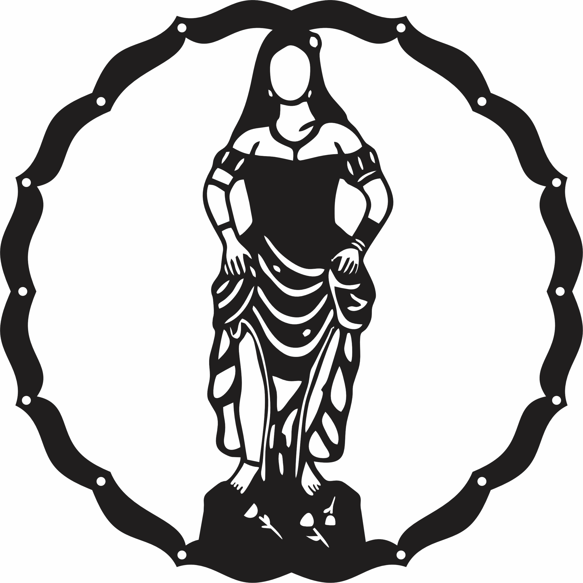 imagem do arquivo vetor para download Mandala Maria Mulambo da Lixeira 