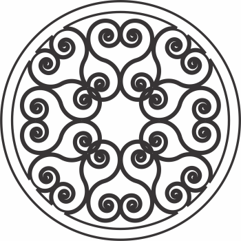 imagem do arquivo vetor para download Mandala Medalhão de Arabescos