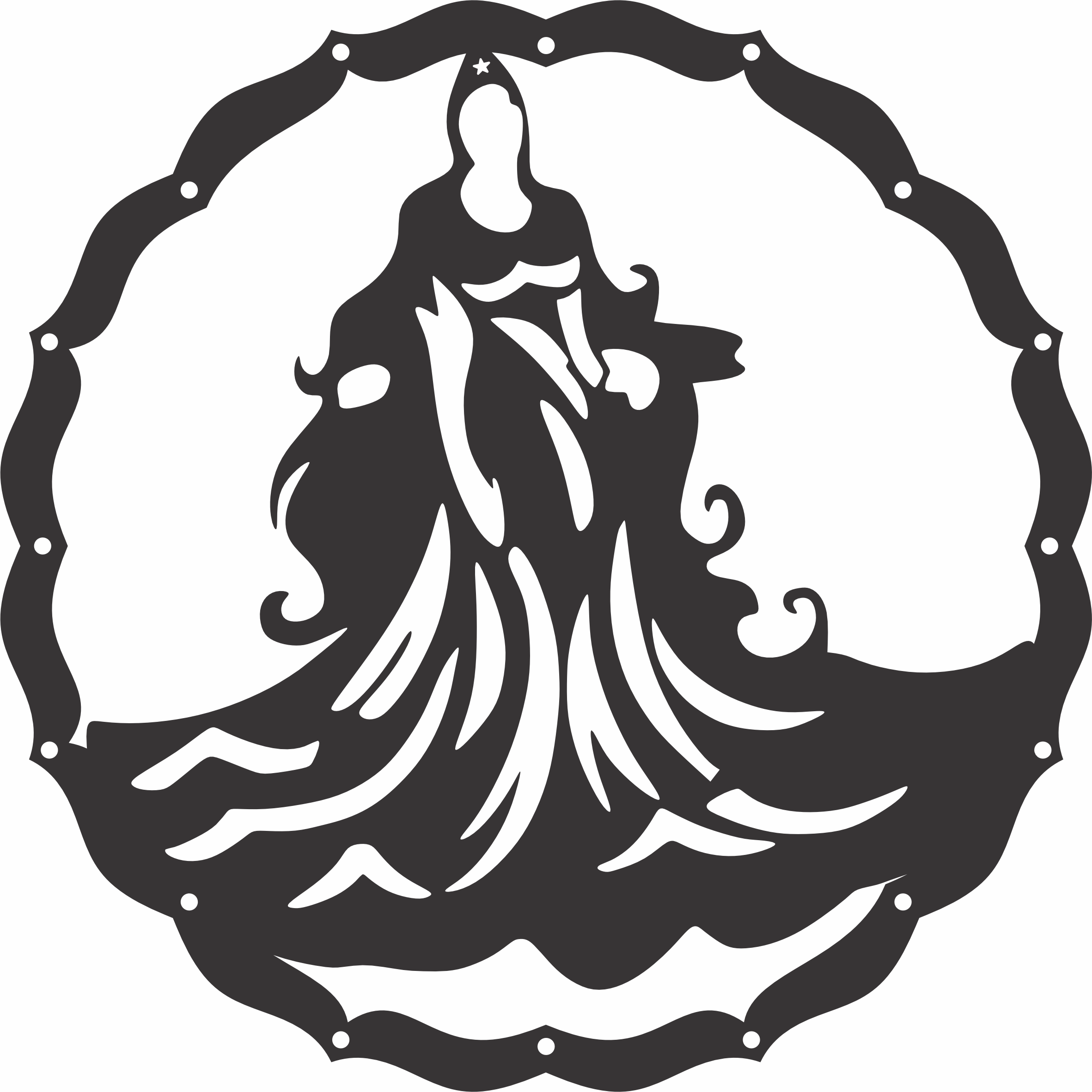 imagem do arquivo vetor para download Mandala Orixá Iemanjá