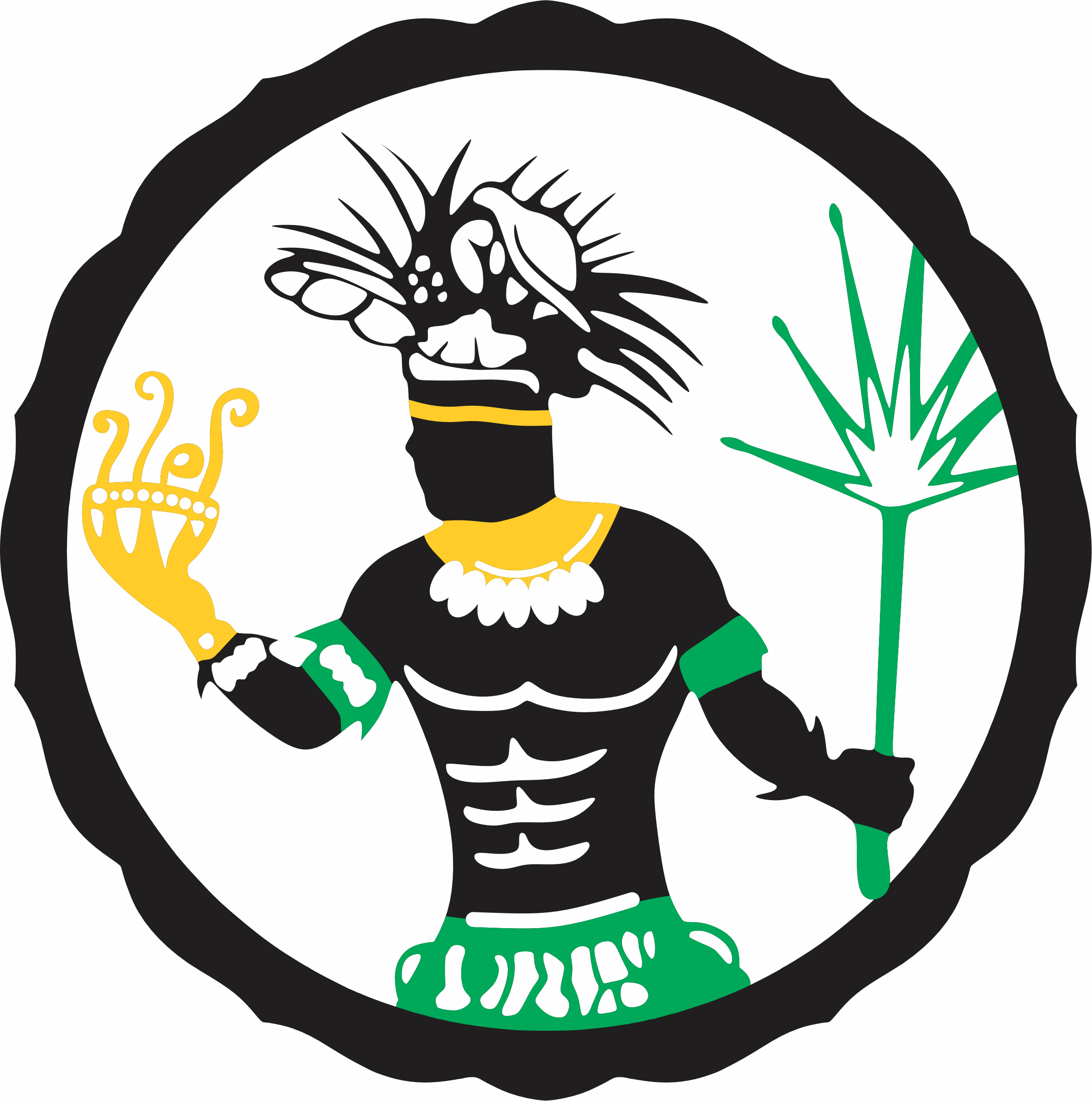 imagem do arquivo vetor para download Mandala Orixá Ossaim