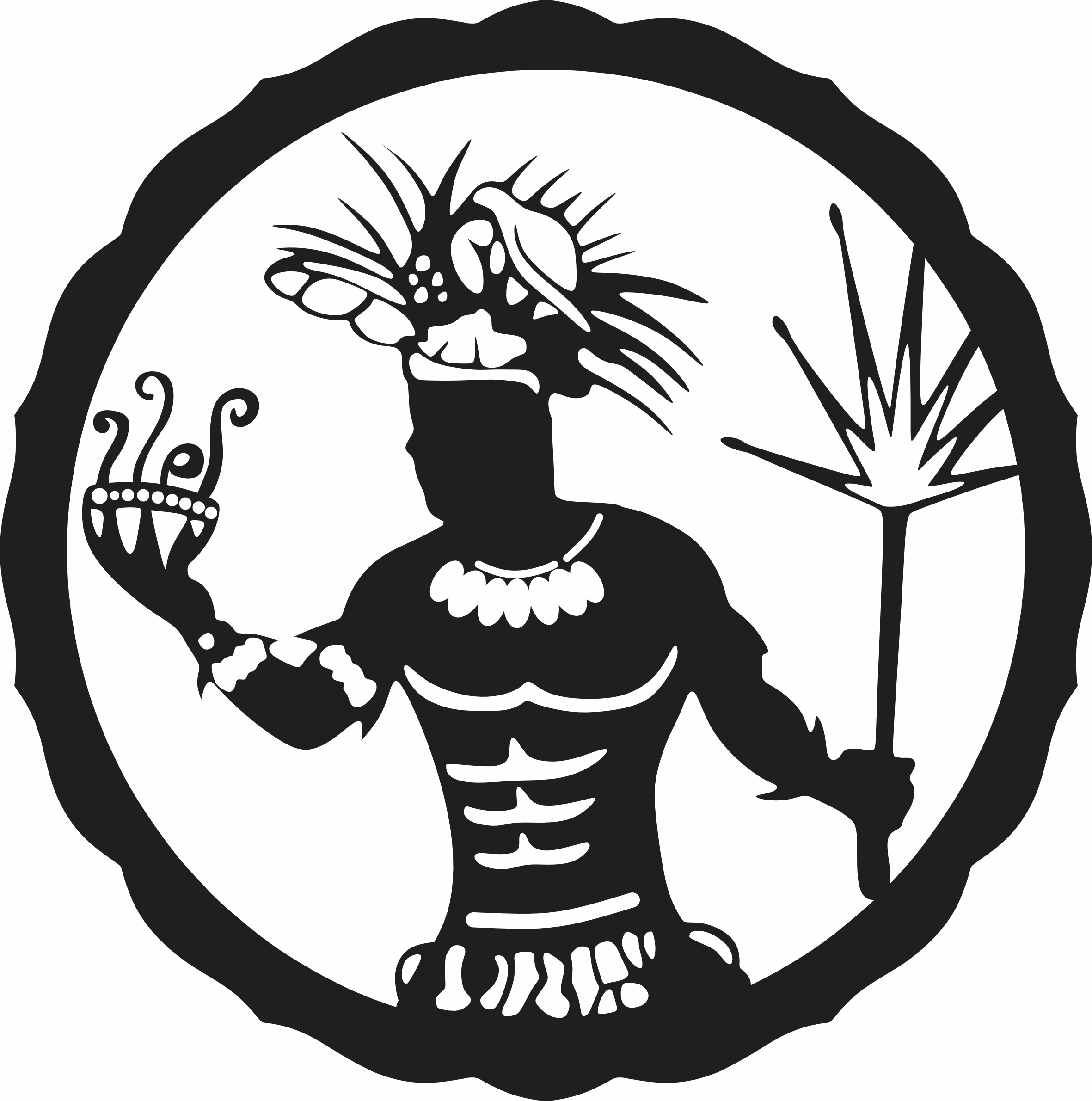 imagem do arquivo vetor para download Mandala Orixá Ossaim