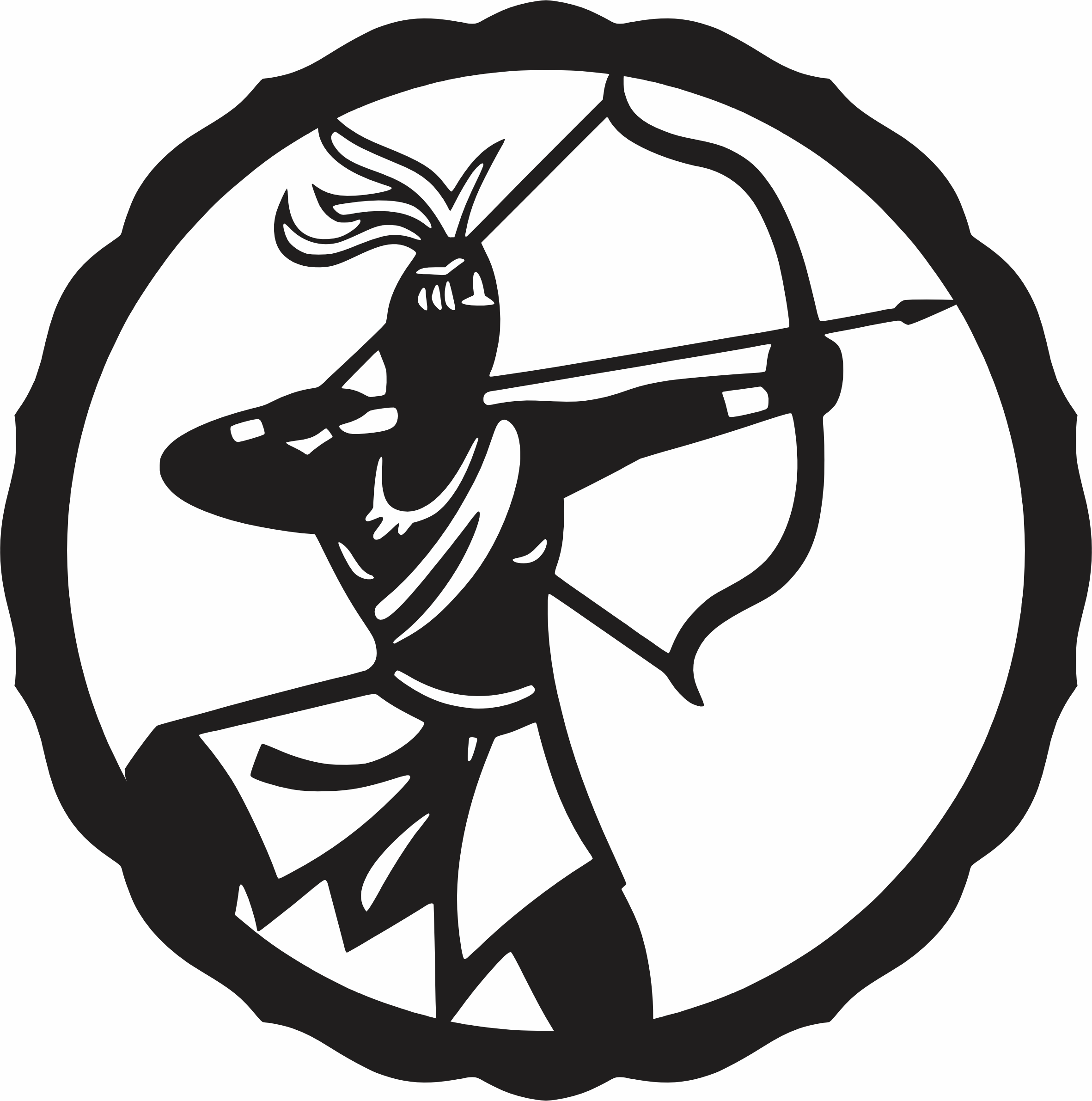 imagem do arquivo vetor para download Mandala Orixá Oxóssi