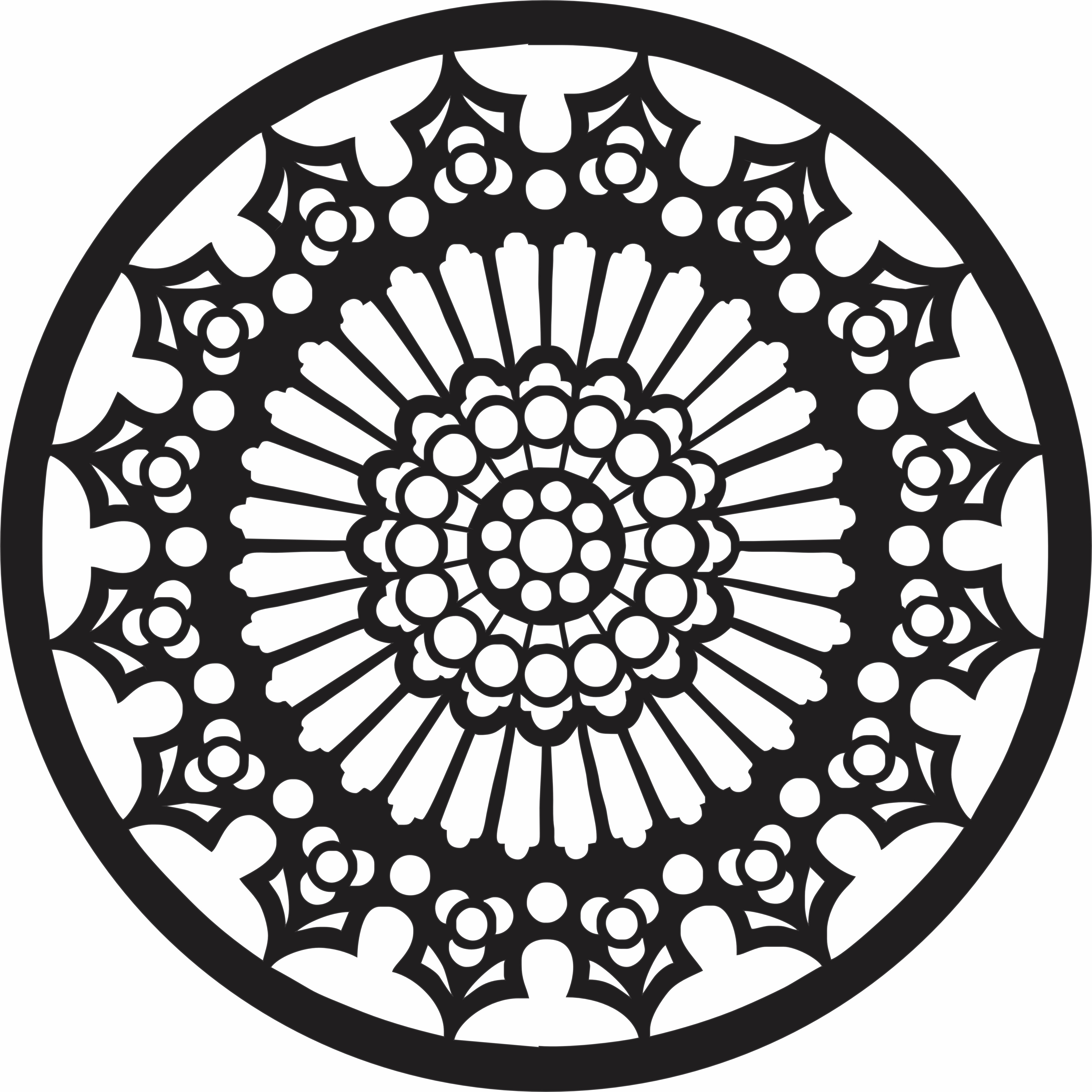 imagem do arquivo vetor para download Mandala Ornamental 