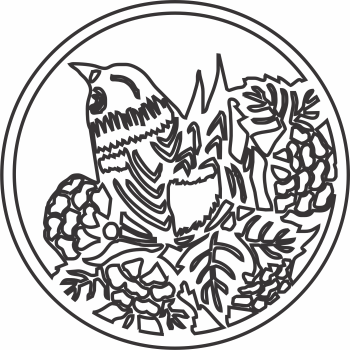 imagem do arquivo vetor para download Mandala Pássaro Primaveril