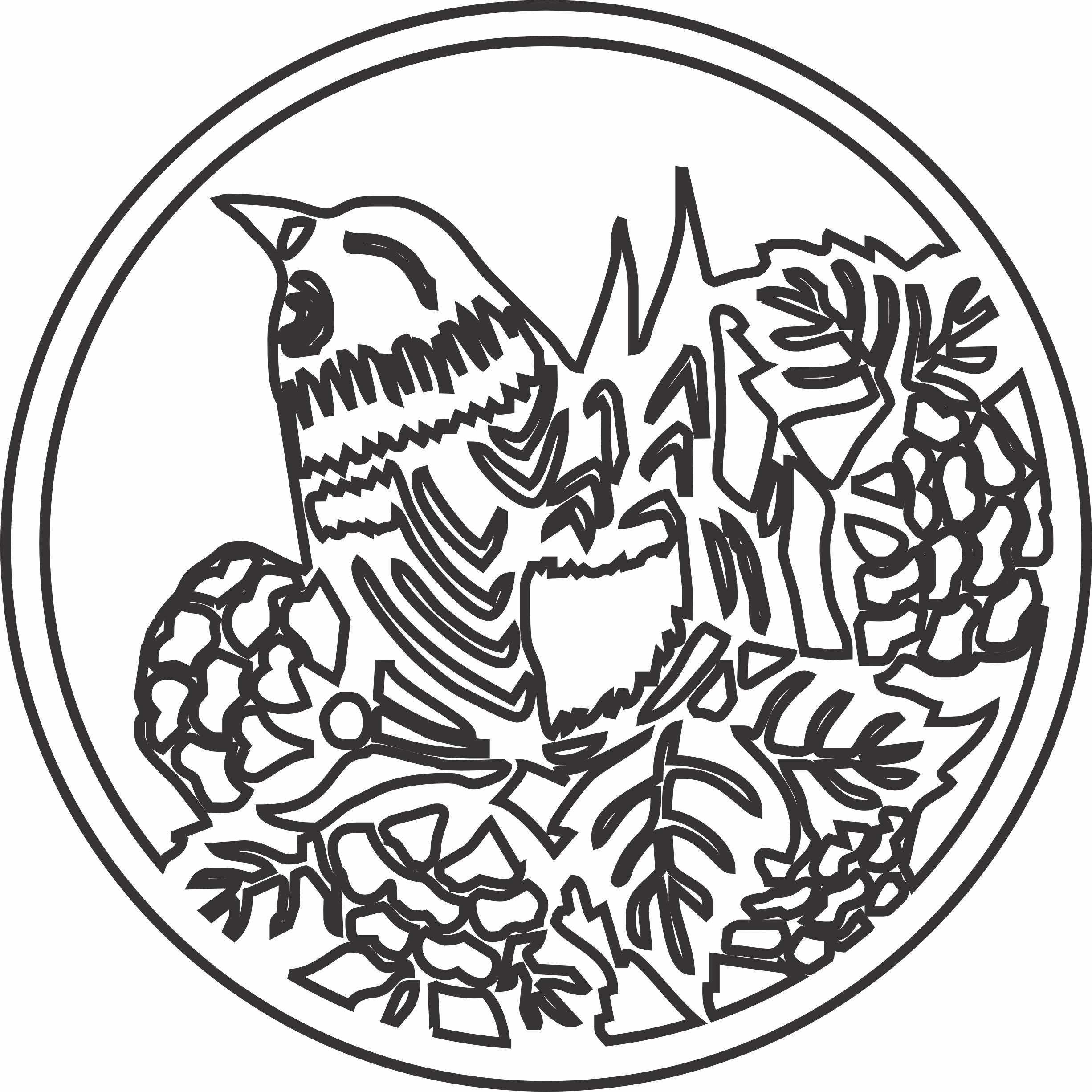 imagem do arquivo vetor para download Mandala Pássaro Primaveril