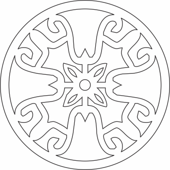 imagem do arquivo vetor para download Mandala Pétala Central