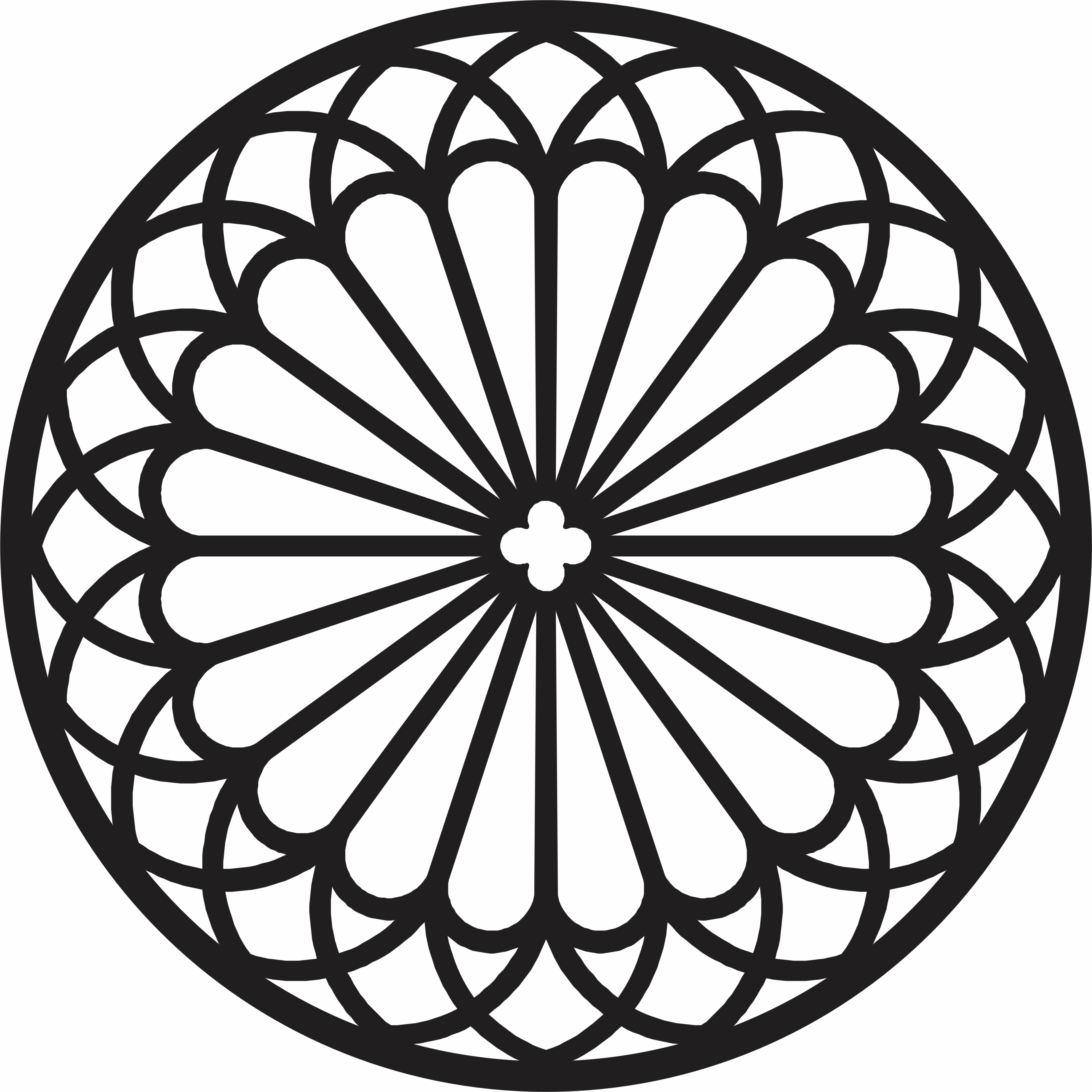 imagem do arquivo vetor para download Mandala Vitral Gótico