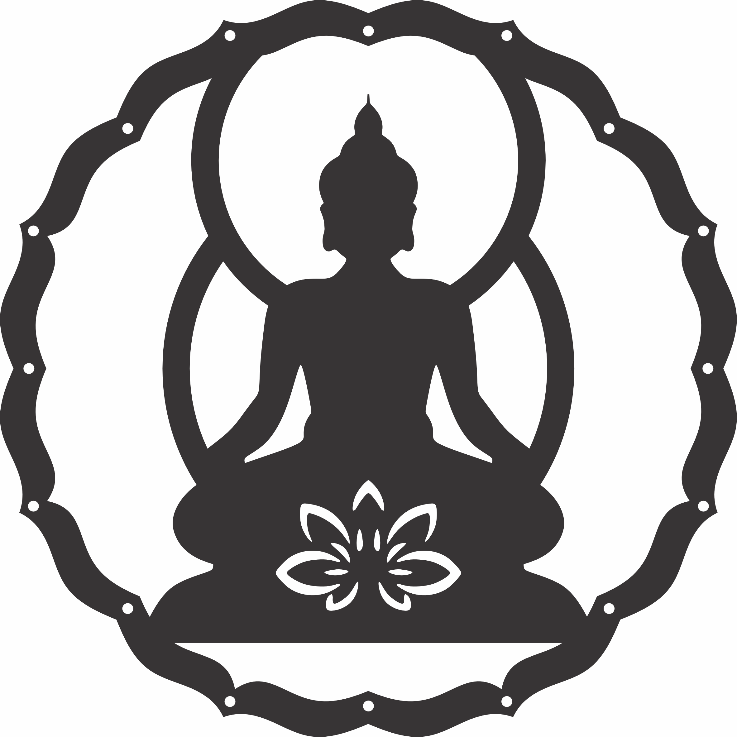 imagem do arquivo vetor para download Mandala   7 Chakras