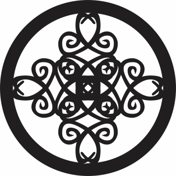 imagem do arquivo vetor para download Mandala de Arabescos