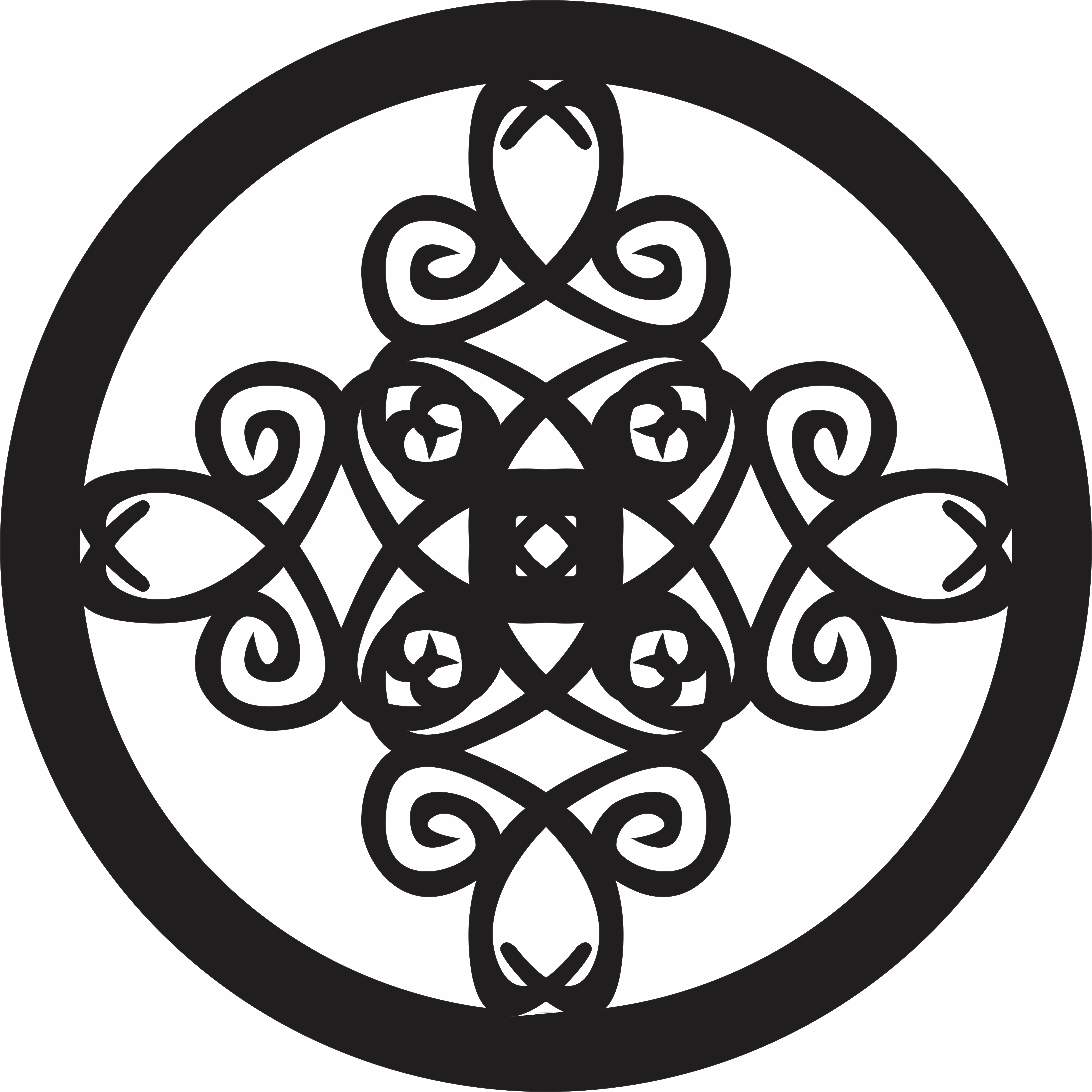 imagem do arquivo vetor para download Mandala de Arabescos