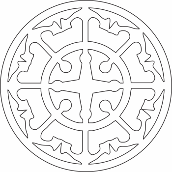 imagem do arquivo vetor para download Mandala de Eixos Geométricos