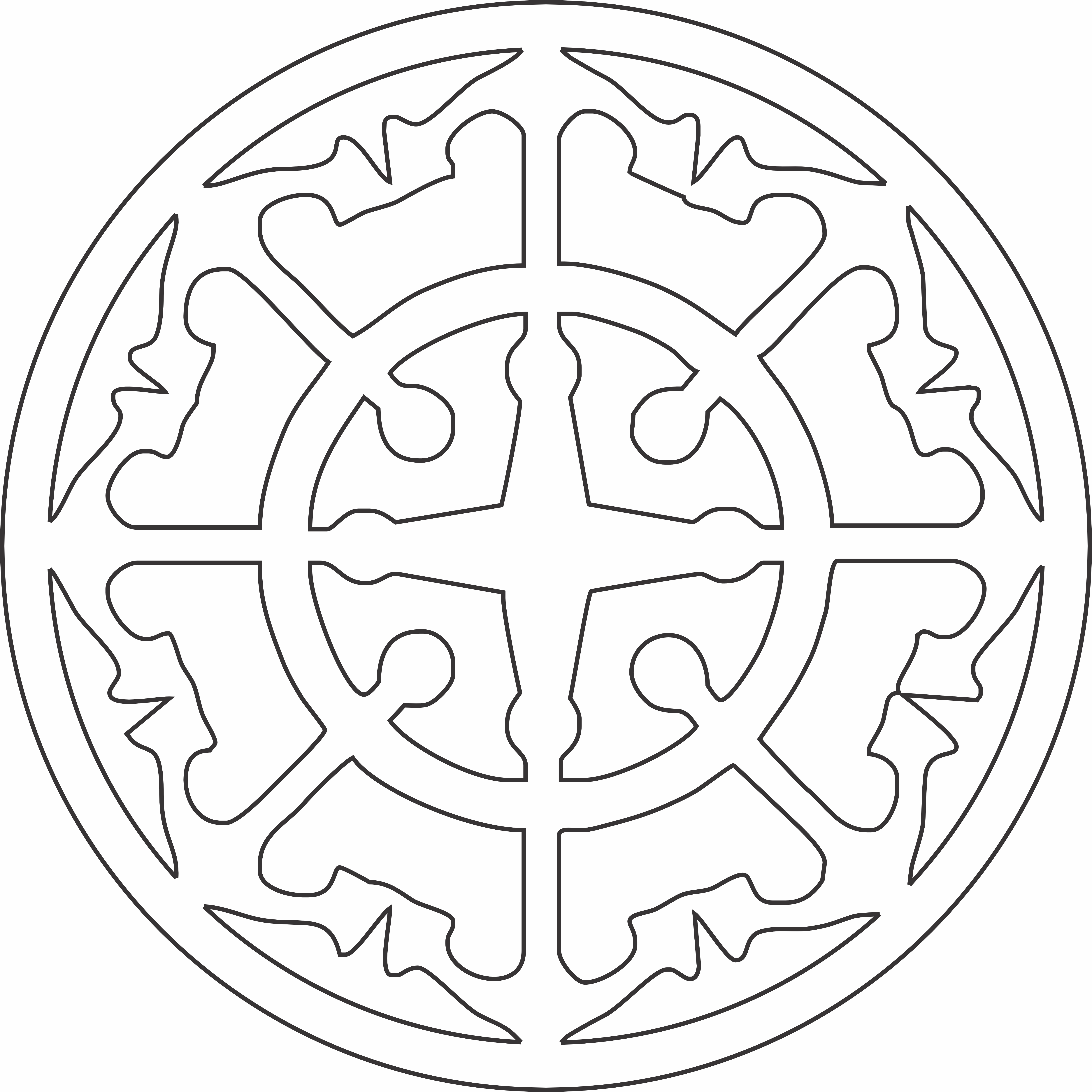 imagem do arquivo vetor para download Mandala de Eixos Geométricos