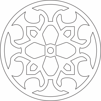 imagem do arquivo vetor para download Mandala de Eixos Geométricos