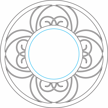 imagem do arquivo vetor para download Mandala de Elos Ovais