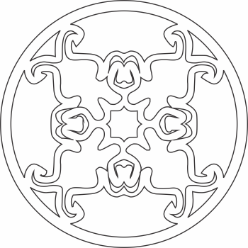 imagem do arquivo vetor para download Mandala de Estrela de Oito Pontas