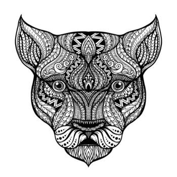 imagem do arquivo vetor para download Mandala de Leopardo