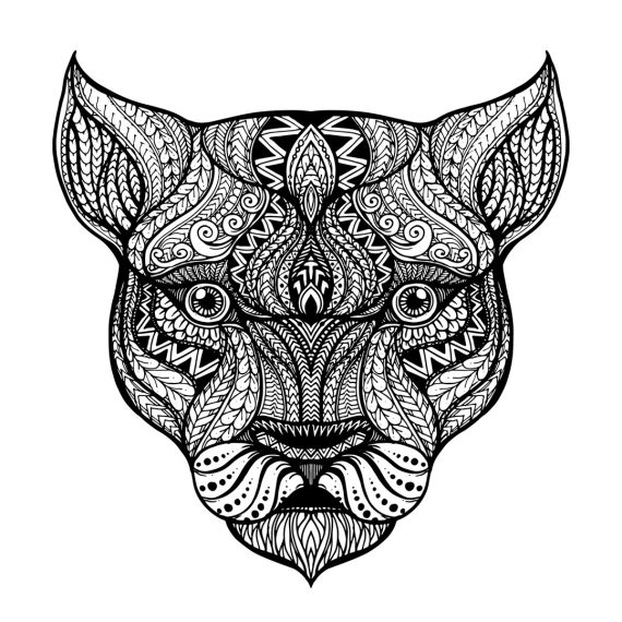 imagem do arquivo vetor para download Mandala de Leopardo