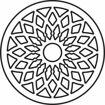 imagem do arquivo vetor para download Mandala de Losangos