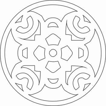 imagem do arquivo vetor para download Mandala de Malha Quadrada