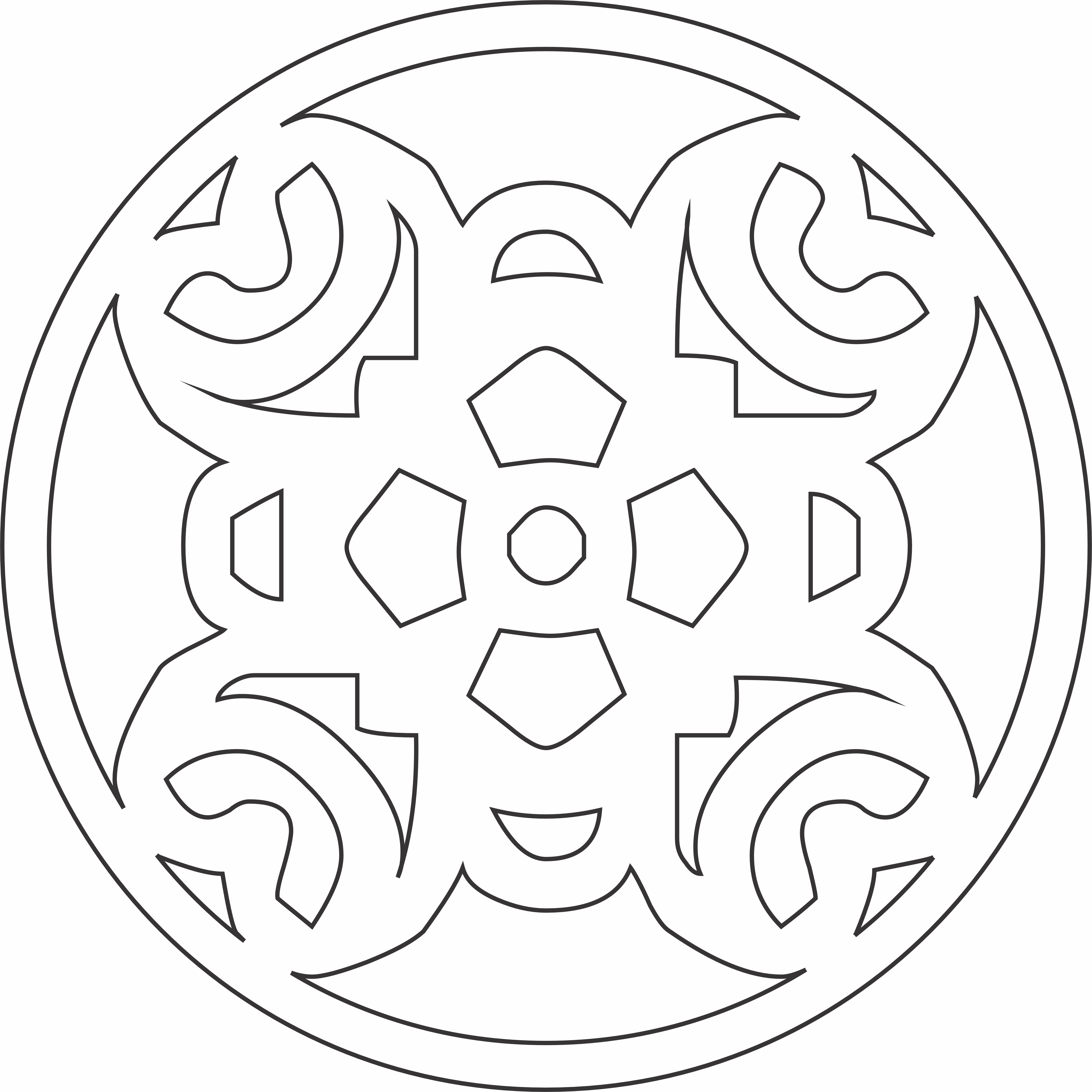 imagem do arquivo vetor para download Mandala de Malha Quadrada