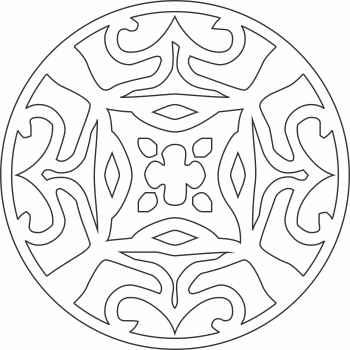 imagem do arquivo vetor para download Mandala de Pétalas Entrelaçadas