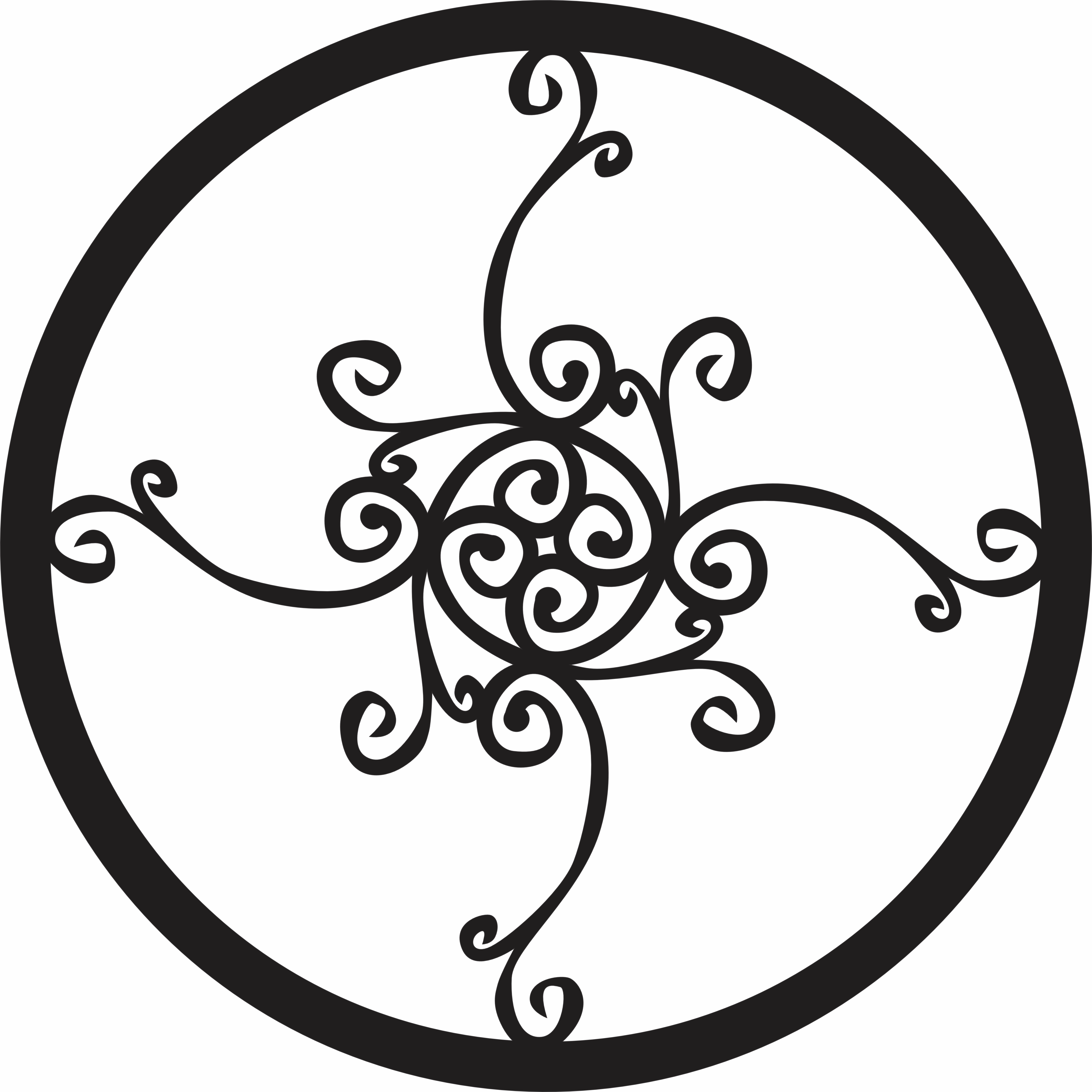 imagem do arquivo vetor para download Mandala de Ramos