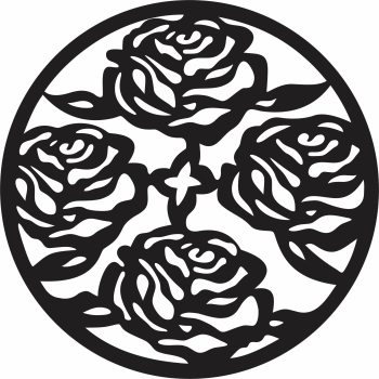 imagem do arquivo vetor para download Mandala de Rosas