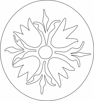 imagem do arquivo vetor para download Mandala de Tulipas Radiantes