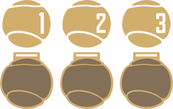 imagem do arquivo vetor para download Medalhas 1 , 2 e 3 Lugar