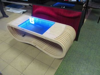 imagem do arquivo vetor para download Mesa Infinity em Madeira para Corte a CNC